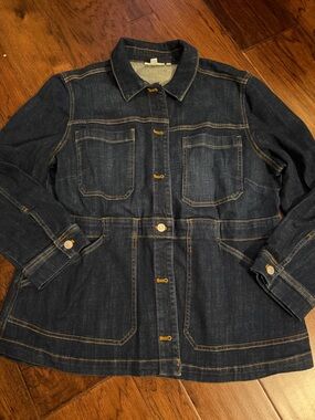 Chico's Indigo Denim Button-Front Jacket